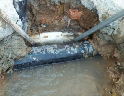 新罗测漏水之水管漏水